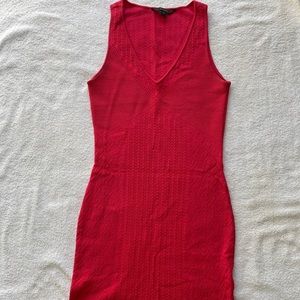 Guess pink knit bodycon dress